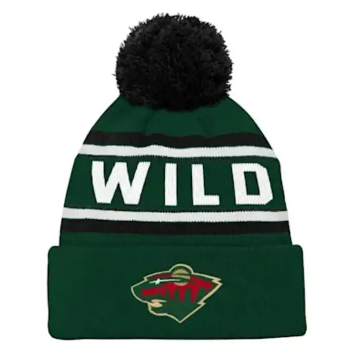 Bonnet pompon avec revers Minnesota Wild NHL enfant à déterminer