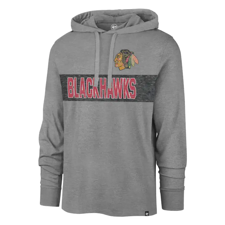 Haut à capuche Chicago Blackhawks LNH 47 Franklin Field GRIS