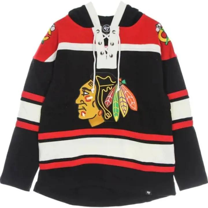 Chicago Blackhawks Lacer Hoodie Superior 47 LNH Noir