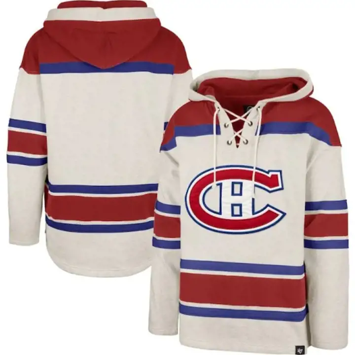 Chandail à capuchon lacet supérieur 47 des Canadiens de Montréal LNH IVO