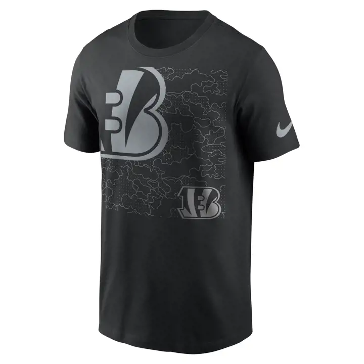 CINCINNATI BENGALS T-Shirt Logo RFLCTV NFL 22 BLK