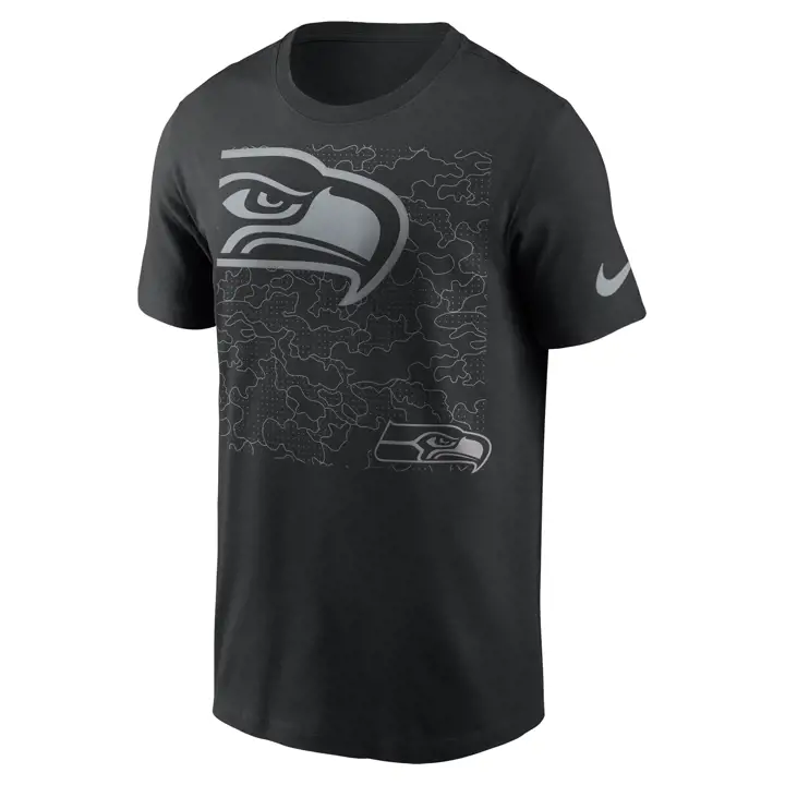 T-shirt NFL RFLCTV Logo Seattle Seahawks 22 BLK