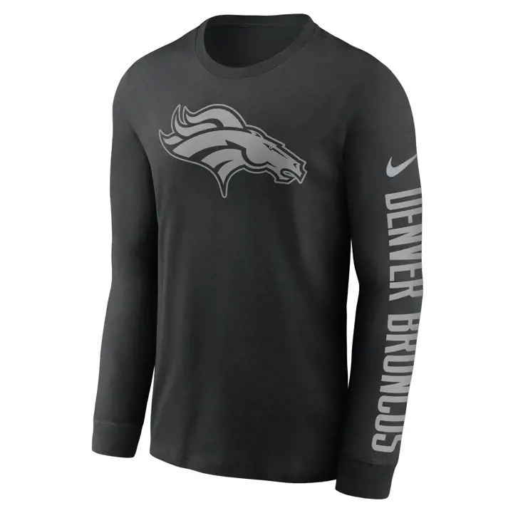 T-shirt à manches longues NFL RFLCTV DENVER BRONCOS 22 BLK