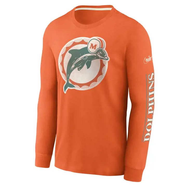 T-shirt manches longues MIAMI DOLPHINS NFL Rewind Logo Équipe 22 ORG
