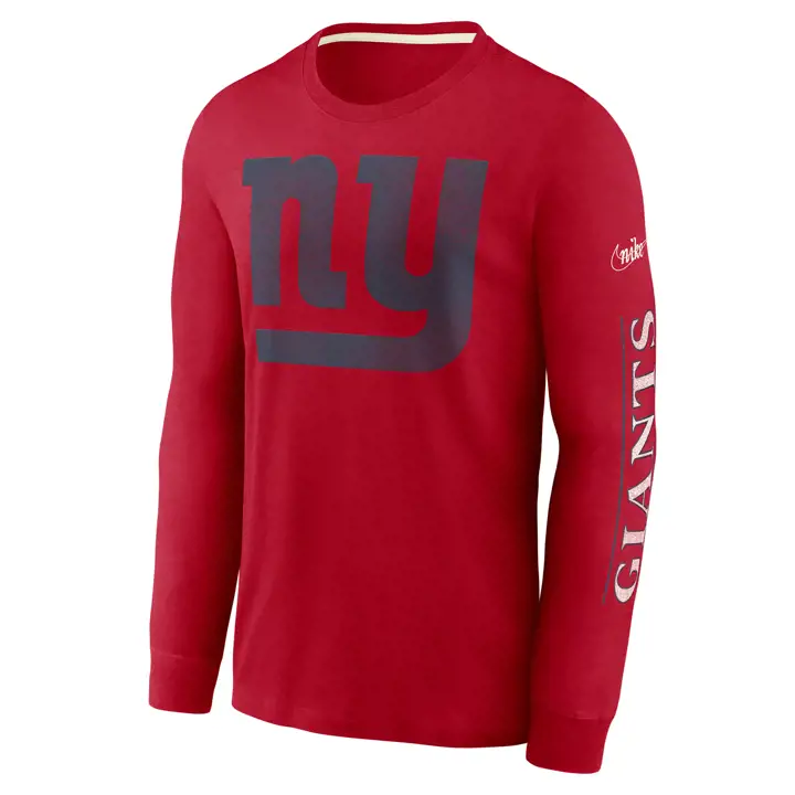 T-shirt manches longues logo d'équipe NFL Rewind NEW YORK GIANTS 22 ROUGE