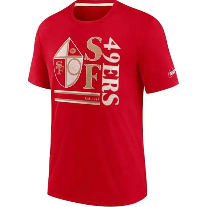 T-shirt SAN FRANCISCO 49ERS NFL Rewind Team Shout 22 ROUGE