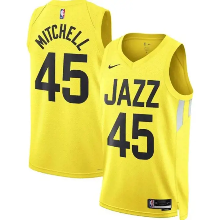 JAZZ NBA Maillot Icon Swingman Enfant Donovan Mitchell JAUNE