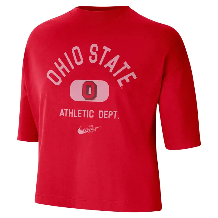 T-shirt ample universitaire femme Ohio State Buckeyes NCAA 21 ROUGE