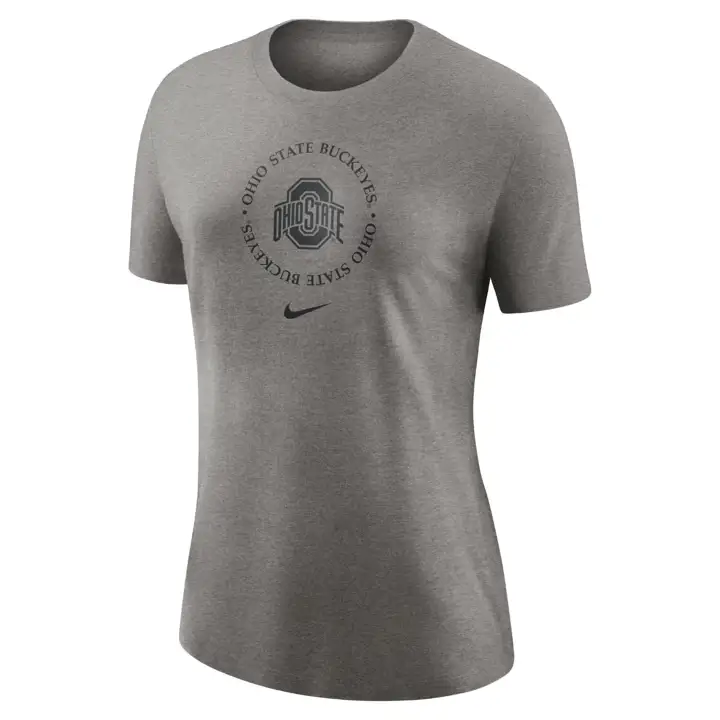T-shirt à logo triblend Drifit NCAA pour femmes des Buckeyes d'Ohio State