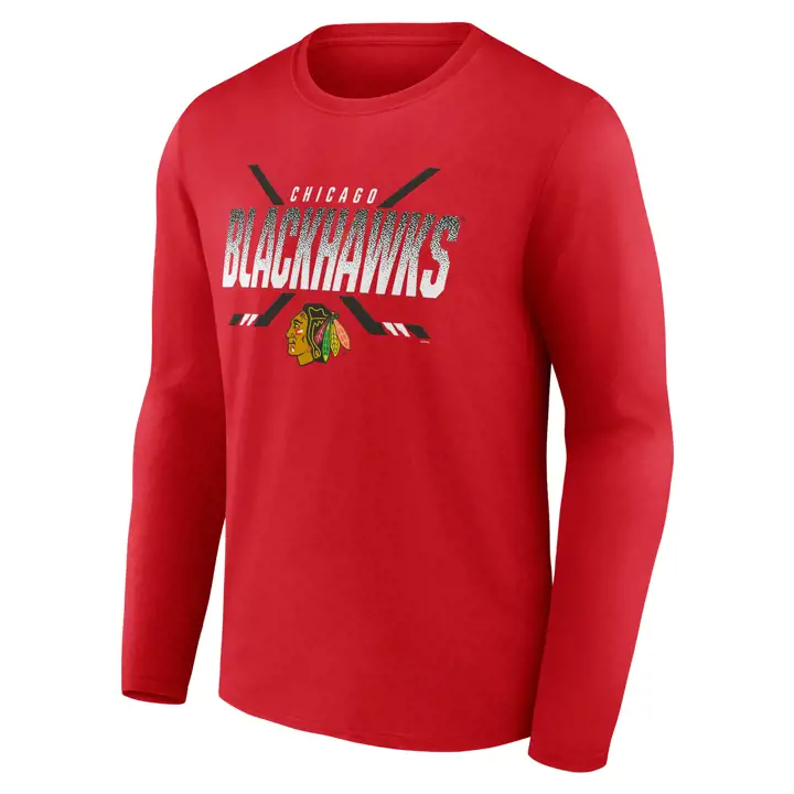 T-shirt manches longues NHL Covert des Blackhawks de Chicago - Rouge