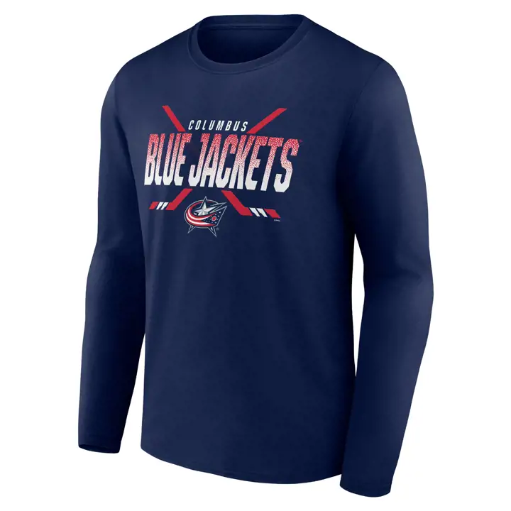 T-shirt ML Covert LNH Columbus Blue Jackets Marine
