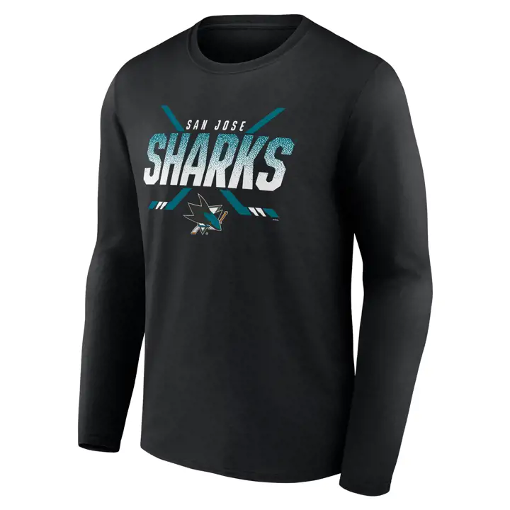 T-shirt ML San Jose Sharks NHL Covert noir