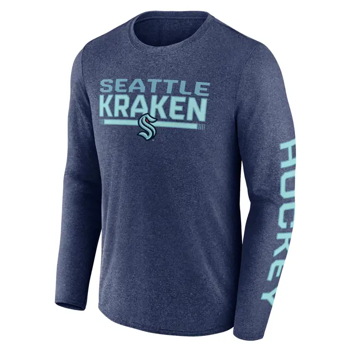 T-shirt à manches longues Heather Sweep LNH Seattle Kraken marine