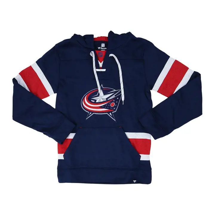 Sweat à capuche Columbus Blue Jackets NHL Powerplay Lace, marine/rouge