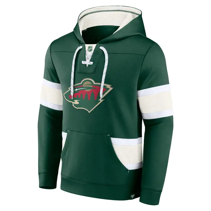 Chandail à capuchon en dentelle Minnesota Wild LNH Vert/Gris