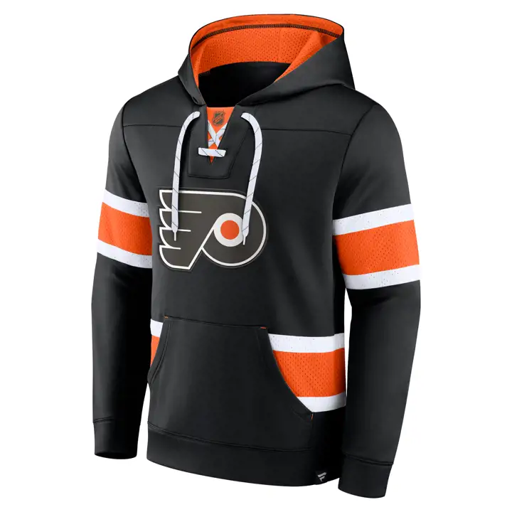Chandail à capuchon avec lacets Powerplay des Flyers de Philadelphie LNH, noir/orange