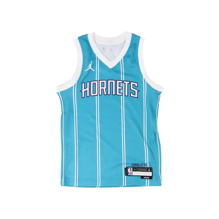 Maillot jeunesse vierge des Hornets de Charlotte NBA turquoise