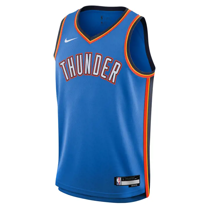 Maillot vierge bleu des jeunes du Thunder d'Oklahoma City NBA