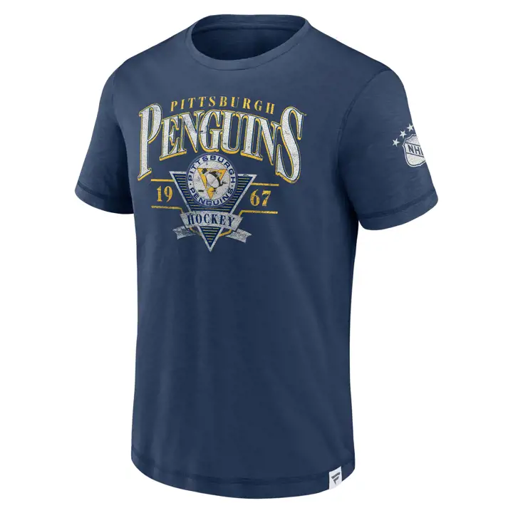 T-shirt Pittsburgh Penguins NHL Vintage Elevated Slub Marine