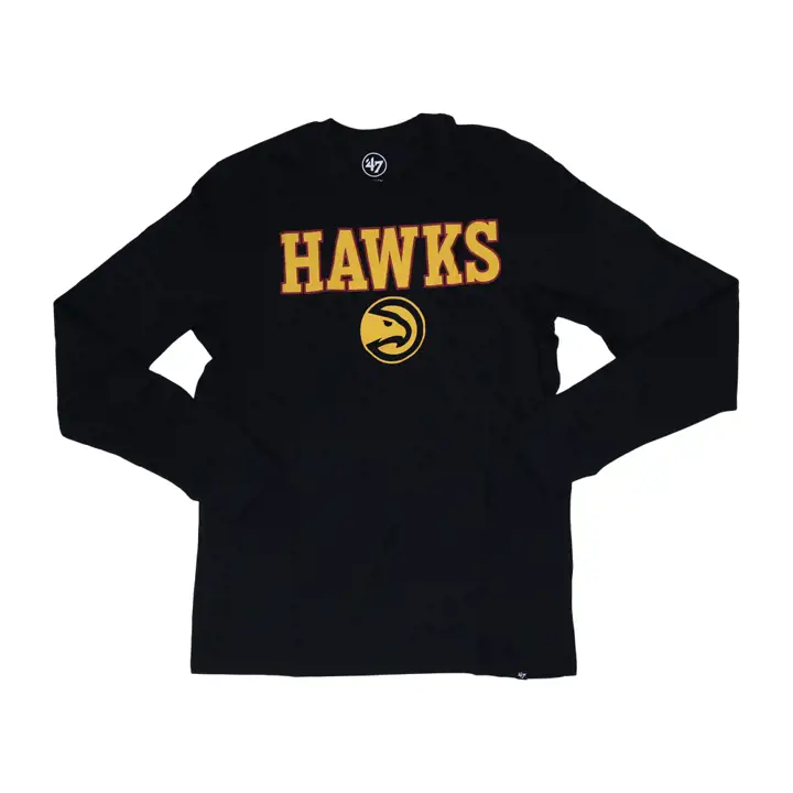 T-shirt à manches longues noir NBA Pregame Super Rival des Atlanta Hawks