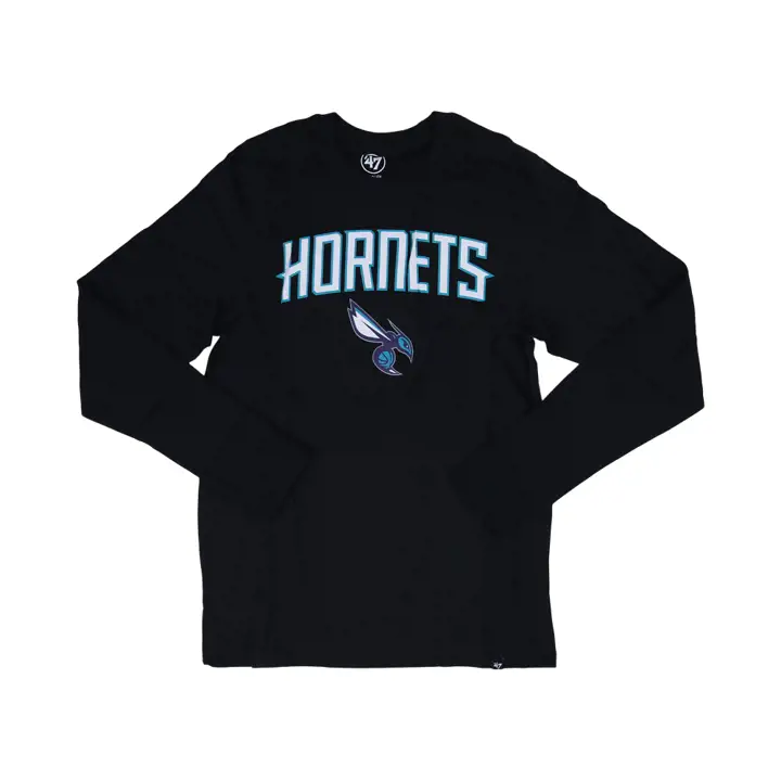 T-shirt à manches longues Charlotte Hornets NBA d'avant-match Super Rival, noir