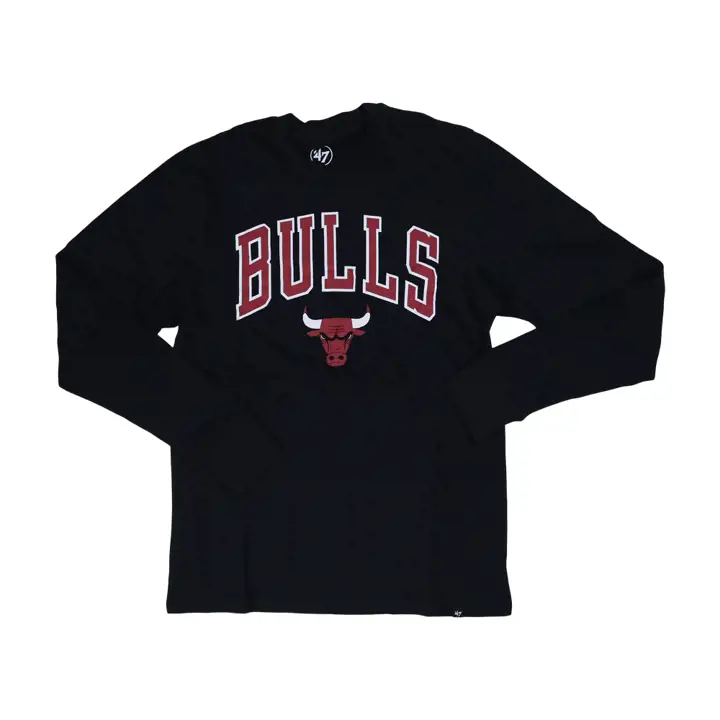 T-shirt à manches longues noir NBA Pregame Super Rival Chicago Bulls