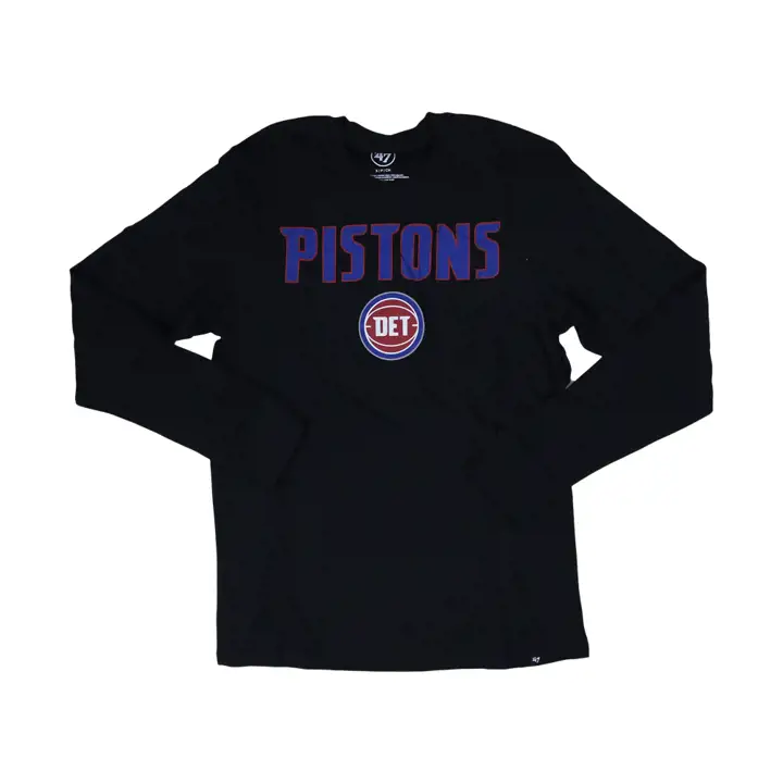 T-shirt à manches longues Detroit Pistons NBA Pregame Super Rival – Noir