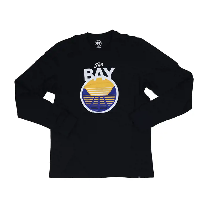 T-shirt à manches longues Golden State Warriors NBA Pregame Super Rival – Noir