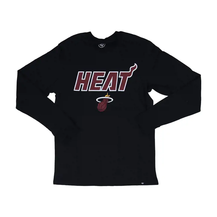 Miami Heat NBA Pregame Super Rival Manches Longues T-Shirt Noir