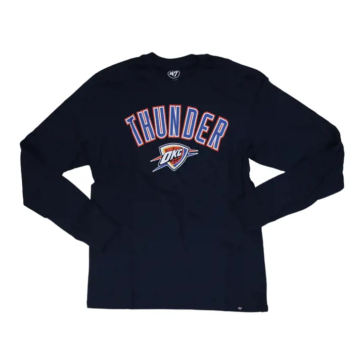T-shirt à manches longues Oklahoma City Thunder NBA Pregame Super Rival Nav