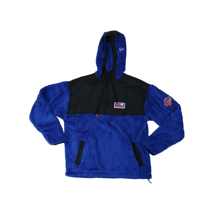Sweat zippé 1/4 Sherpa New York Knicks NBA King BLEU