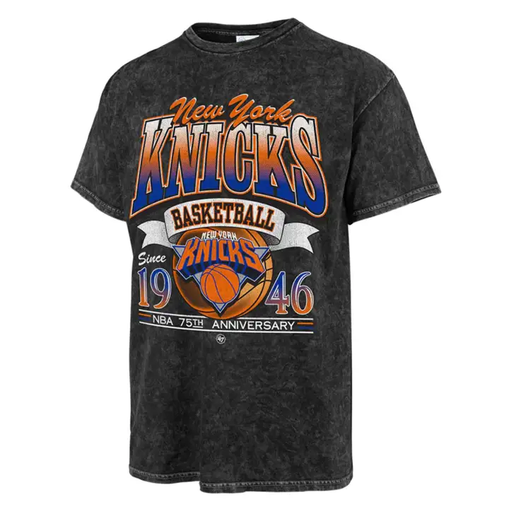 T-shirt tubulaire NBA New York Knicks Rim Rocker NOIR