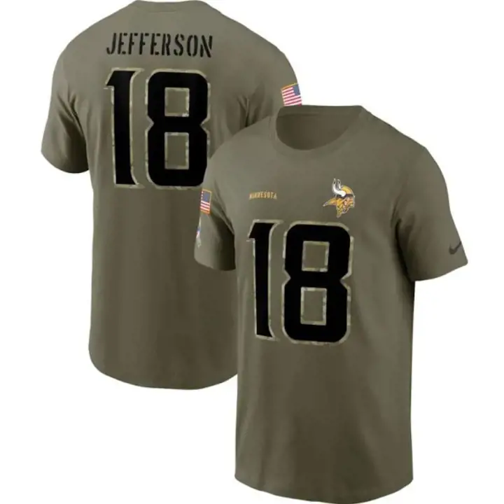 T-shirt de joueur NFL STS Minnesota Vikings 22 Justin Jefferson