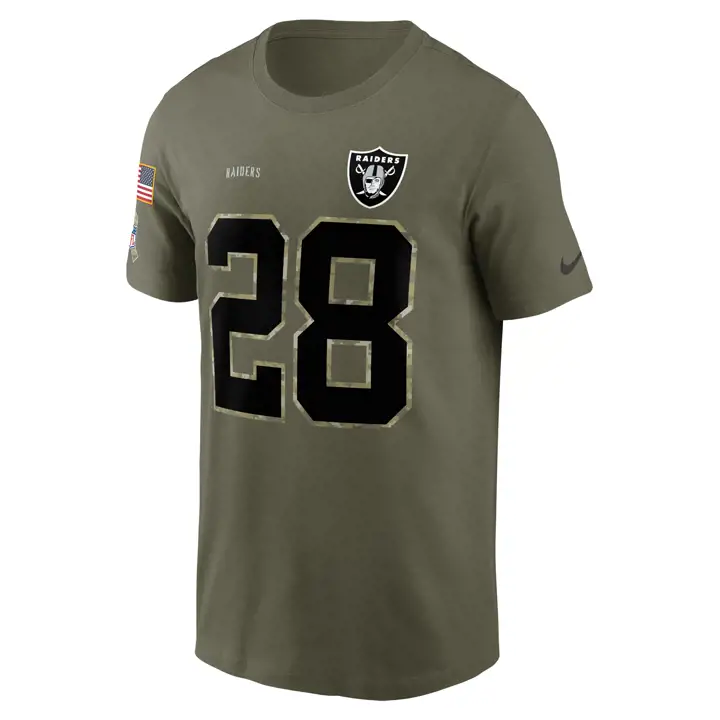T-shirt Joueur NFL LAS VEGAS RAIDERS STS 22 Josh Jacobs olv
