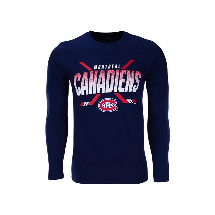 T-shirt marine à manches longues LNH Covert des Canadiens de Montréal