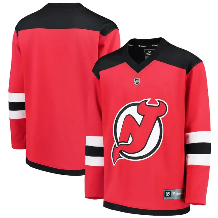 Maillot réplique rouge vierge pour jeune enfant NHL des Devils du New Jersey
