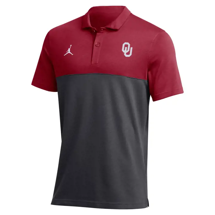 Polo dri-fit colorblock Oklahoma Sooners NCAA 22 Crimson