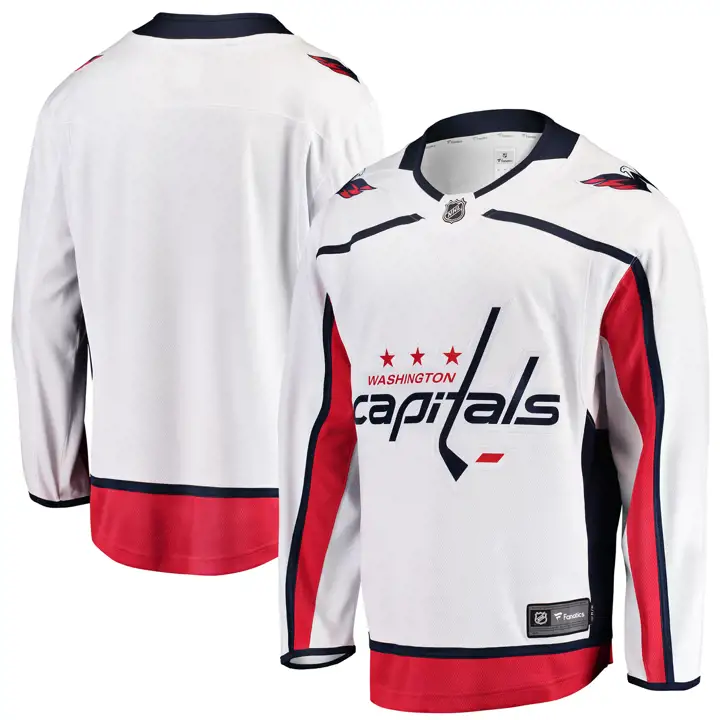 Maillot Breakaway de la LNH des Capitals de Washington, blanc
