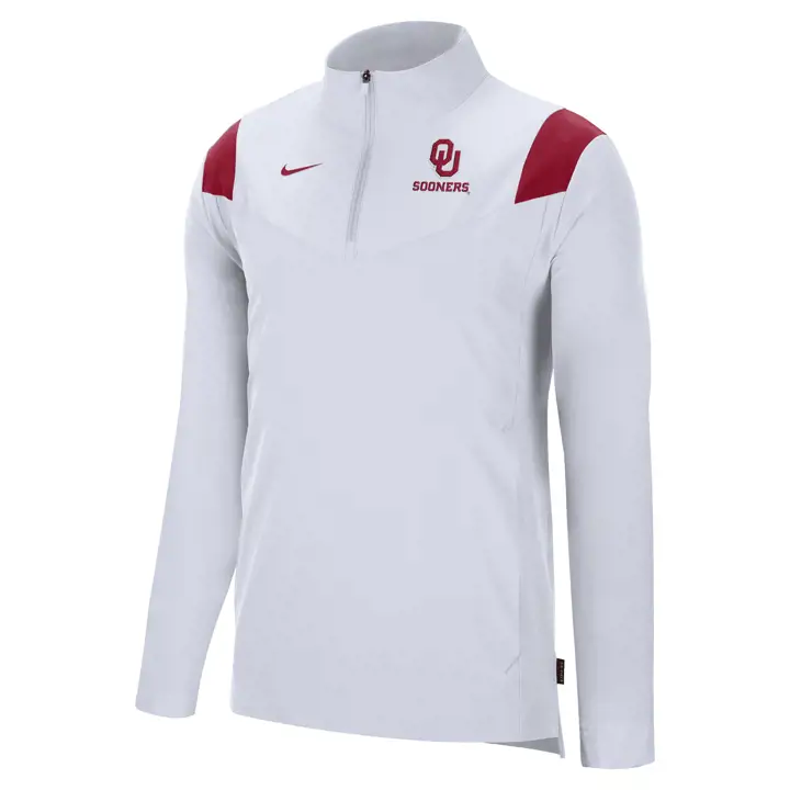 Veste légère d'entraîneur NCAA Oklahoma Sooners 22 blanc