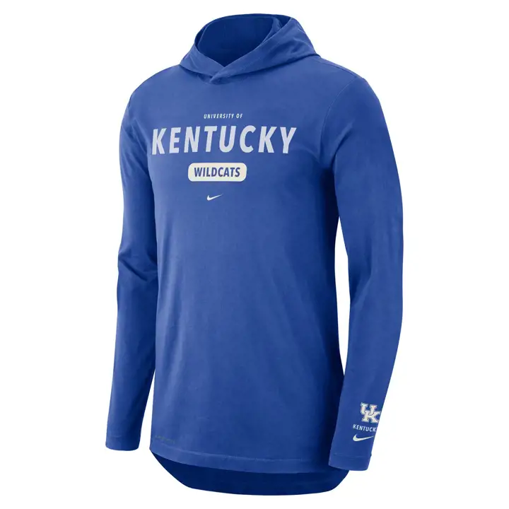 T-shirt à capuchon à manches longues Drifit NCAA Kentucky Wildcats 22 ANTHRACITE
