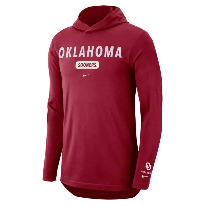 T-shirt à capuche manches longues Oklahoma Sooners NCAA Drifit 22 ANTHRACITE