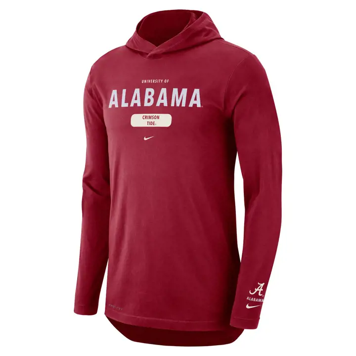 T-Shirt à capuche à manches longues NCAA Drifit Alabama Crimson Tide 22 CRIM