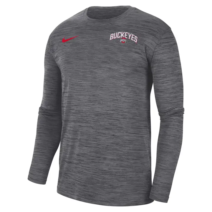 T-shirt à manches longues Ohio State Buckeyes NCAA Velocity 22 BLK
