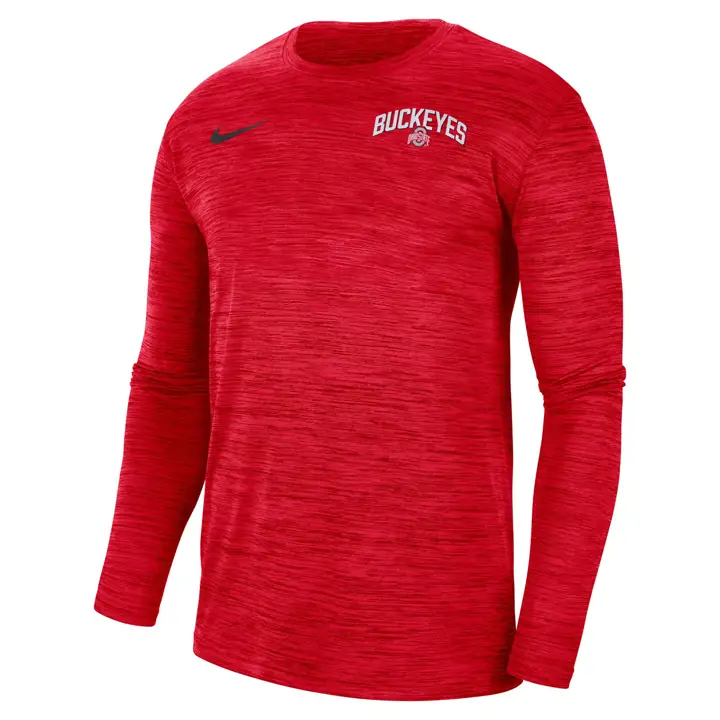 T-shirt NCAA Velocity manches longues Ohio State Buckeyes 22 ROUGE