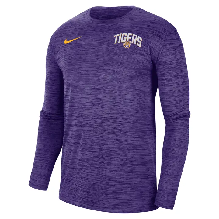 T-Shirt L.S.U. NCAA Velocity Manches Longues 22 VIO