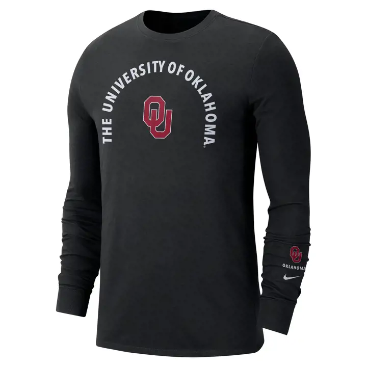 T-shirt manches longues de saison NCAA Oklahoma Sooners 22 BLK