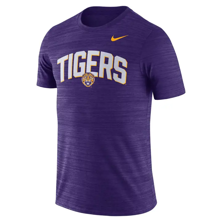 T-shirt Authentique Velocity L.S.U. NCAA Jour de match 22 violet