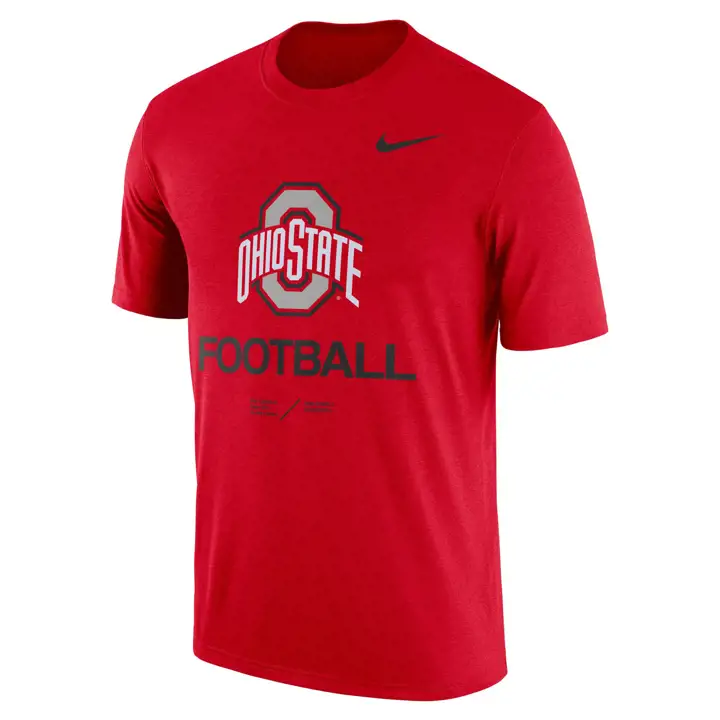 T-shirt Légende de l'équipe Ohio State Buckeyes NCAA 22 Rouge