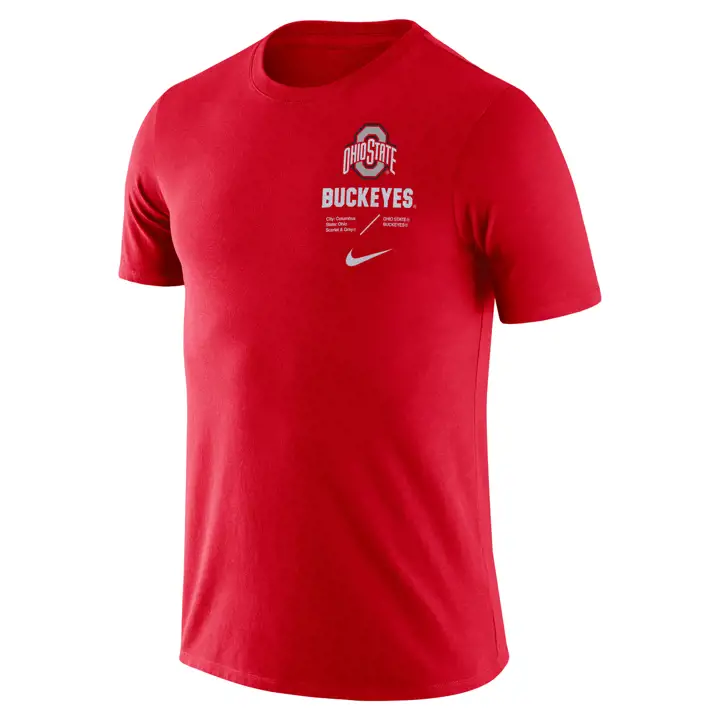 T-shirt Dri Fit Coton Ohio State Buckeyes NCAA Modèle Équipe 2