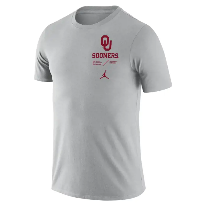 T-shirt en coton Dri-Fit des Sooners de l'Oklahoma NCAA - Édition Équipe 22 s